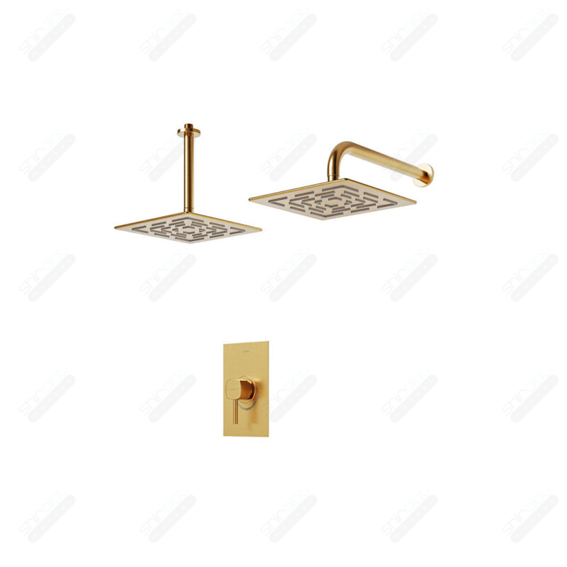 حمام توکار تیپ یک شودر مدل رومر BRASS - تصویر 5