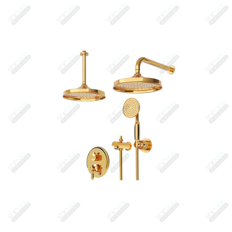 حمام توکار تیپ چهار شودر مدل زیگموند BRASS - تصویر 2