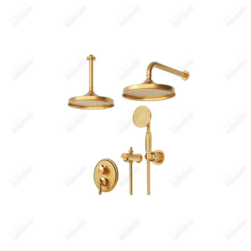حمام توکار تیپ چهار شودر مدل زیگموند BRASS - تصویر 3