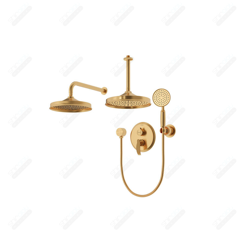 حمام توکار تیپ سه شودر مدل گلوریس BRASS - تصویر 3