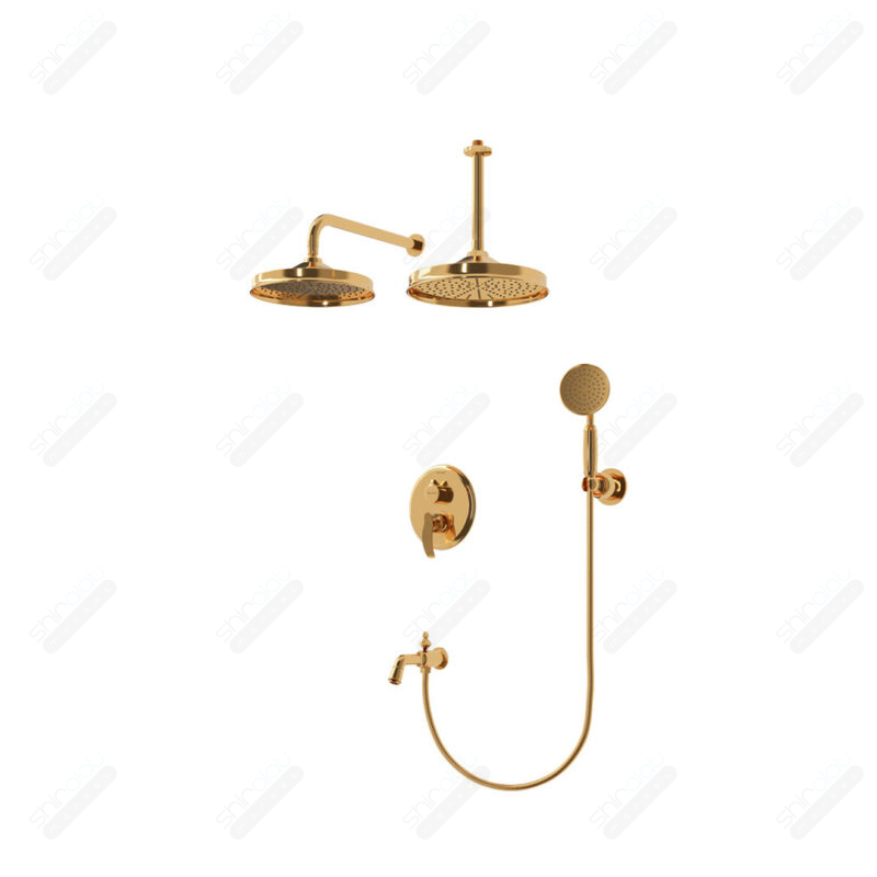 حمام توکار تیپ چهار شودر مدل گلوریس BRASS - تصویر 2
