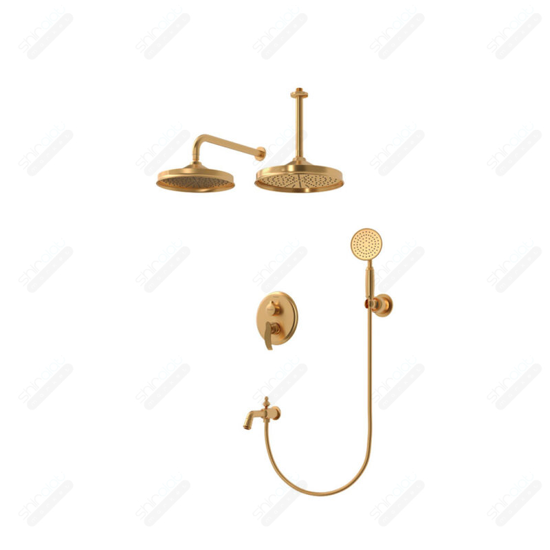 حمام توکار تیپ چهار شودر مدل گلوریس BRASS - تصویر 3